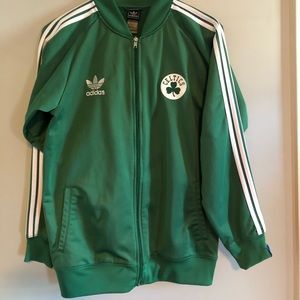 Boston Celtics Adidas Womens zip-up track jacket L